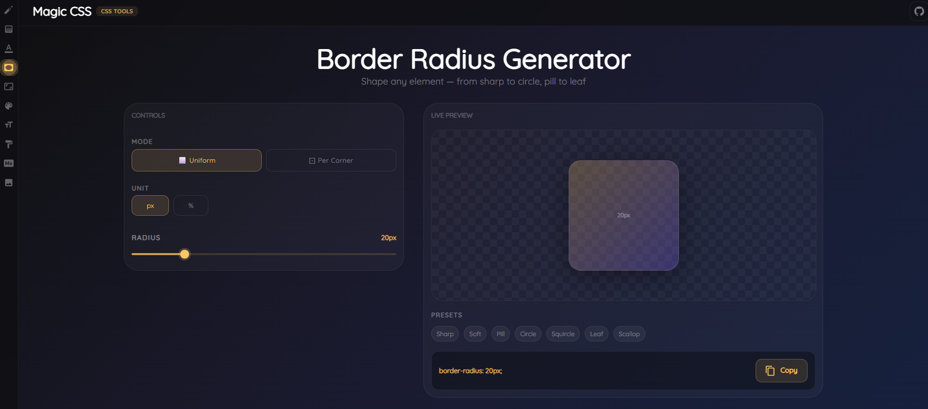 Border Radius Generator